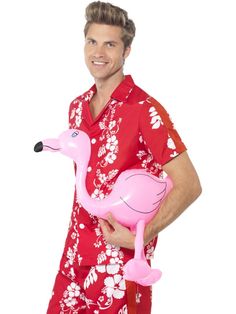 64cm Pink Inflatable Flamingo Hawaiian Party Decorations Fancy Dress Hen Stag
