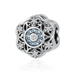 Soulove Brilliant Blossom 925 Sterling Silver Bead For Snake Chain Charm Bracelet