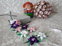 Лента в косу из атласной ленты Канзаши легко и просто/ Tape in a scythe from satin ribbon. - YouTube
