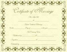 online marriage certificate fake