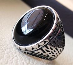 Big .925 Silver Multi Row White Sapphire Ring Taille 8.5