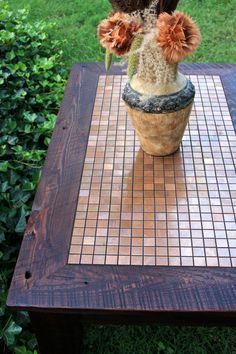 coffee table, mosaic tile coffee table, reclaimed wood coffee coffee table, mosaic tile coffee table, reclaimed wood coffee