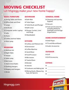 What Do You Actually Need For Your First Apartment Moving Checklist Make Your New Home Hy