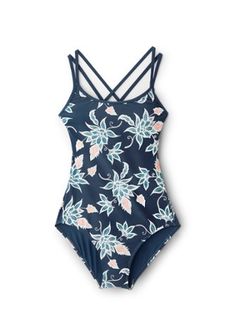 Youth One-Piece Swimsuit-hand painted original design-Quality and comfort-Anti UV swimsuit-from 8 to 20