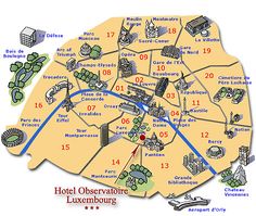 hotel obervatoire luxembourg paris plan et accs lhtel map 1