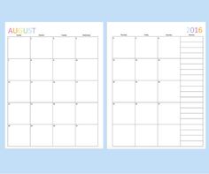 Two Page Monthly Calendar Template from i.pinimg.com