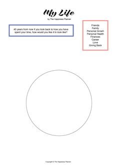 life planning worksheets
