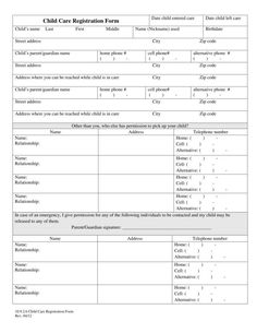 Fan image for home daycare forms printable Crush image within home daycare forms printable