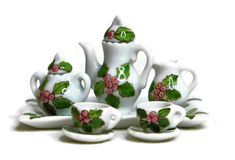 6 pcs Miniature Afternoon Tea Set Handpaint Chicken for Dollhouse Kit free ship