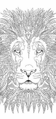 lion coloring pages printable adult coloring book lion clip art hand drawn original zentangle colouring page