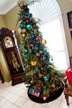 188 Best Christmas Trees By Show Me Decorating Images On Pinterest Pea Gone Wild Narrow Christmas Tree Perfect For A Living Room How