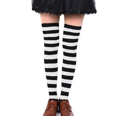 Womens//Girls Cool Cat Skull Casual Socks Dresses Over The Knee High Socks 23.6