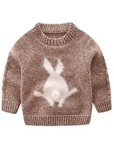UWESPRING Kids Boys Girls Ribbed Turtleneck Solid Sweater Knitwear Wool Long Sleeve Pullover