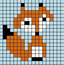 Small Fox Pattern to Cross Stitch