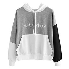 Laimeng/_World Womens Long Sleeve Letters Printed Hooded Sweatshirt Pullover Tops Blouse Hoodies