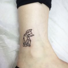 Geometric Cat Original design and tattoo by Kaiser Sin Since Tattoo Cat Tattoos, Small Tattoos, Tiny Tattoo, Cat Tattoo Designs, Dog Tattoo, Tattoo Cat, Kitty Tattoos, Cool Tattoos