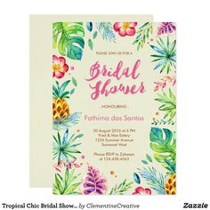 hawaiian bridal shower invitations