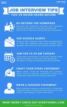 advice for job interviews