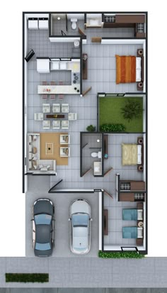 Sims House Plans, Duplex House Plans, Tiny House Design, Three Bedroom House Plan