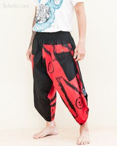 BohoHill Parkour Flow Pants Baggy Graffiti Design BohoHill Parkour Flow Pants Baggy Graffiti Design