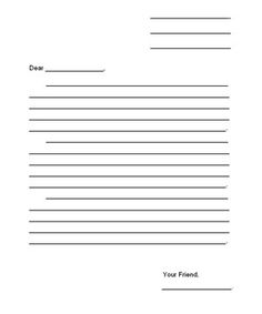 personal letter layout