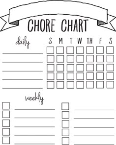 Daily Responsibilities Chart For Kids Free Printable To Help Diy Printable C Chart