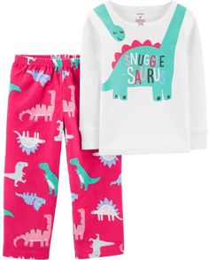 Girls aqua peach sparkle cupcake pajamas 24M 2T NWT cotton long pjs t shirt
