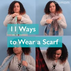 With all of the different scarf options out there, it can be overwhelming to figure out new ways to wear one. Keep watching for all the different ways to tie a scarf -- and click through for more options! #styleinspiration #fashioninspiration #scarf Tie Scarves