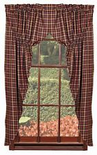 Black And Tan Prairie Curtain Primitive Country Window 1 Pr Old Glory Plaid Primitive Country Home Lined Prairie Curtains 72 W
