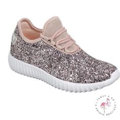 Pink Glitter and Stars Tennis Shoes Sneakers for 18/" American Girl Doll Clothes