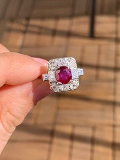 Luxe 5 ct rouge Ruby MOISSANITE Paved Bande Bague Femmes Fiançailles Bijoux Cadeau