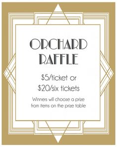 raffle sign ideas