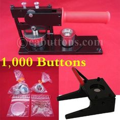 250 pcs 1-1//2/" inch 1.50 Tecre Complete Pinback Button Badge Machine Parts Set