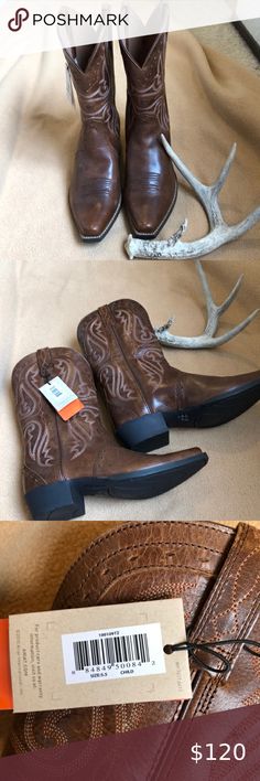 CHILDREN/'S//YOUTH ARIAT ROUGHSTOCK WESTERN BOOT RED STITCHING 10014101