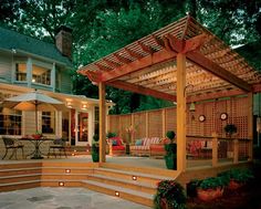 57 Best Beautiful Composite And Wood Decks Images On Pinterest In Beautiful Pergola And Composite Deck Provides Nice Area For Dining Relaxing Veranda