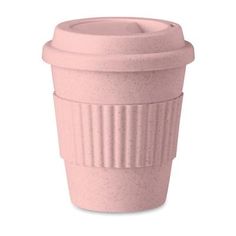 Promotional Bamboo Reusable Coffee Cup With Yellow Band and Promotional Bamboo Reusable Coffee Cup With Yellow Band and