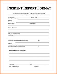 incident report form incident report template incident guest incident report