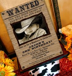 cowboy birthday party invitation cowboy invitation digital