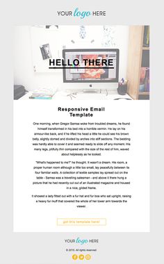 email newsletter template mailchimp customizable pink background