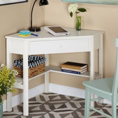 31 Best E Saving Desk Images Nook Home Office Decor Simple Living Antique White Wood Corner Computer Desk 89 Liked On Polyvore Featuring