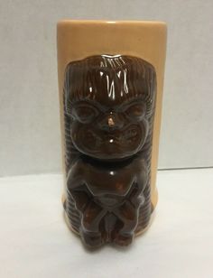 GREAT CHARACTER A PAIR OF HAWAIIAN TIKI MUGS CERAMIC NICE GIFT 1.