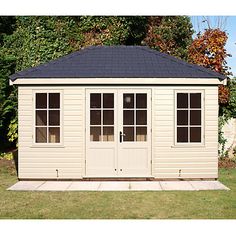 Garden Sheds John Lewis inspiration 3x3m garden room with sliding door set in graphite Garden Sheds John Lewis inspiration 3x3m garden room with sliding door set in graphite