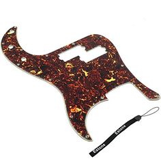 Estone Cool Dark Red Flame Pattern 3 Ply Pickguard Scratch Plate For P Bass Guitar Part. Anti-scratch to protect the guitar. 13 screw holes in the side of the pickguard. Guitar Pickguard x 1. 3 Ply Construction Good material. Color: Dark red flame pattern. 100% brand new and high quality. Tortoise shell / Black/ White. Package includes:. For Precision Bass guitar or similar. Note: Due to the difference between different monitors, the picture may not reflect the actual color of the... Black White, Shell, Holes, Plate, Tortoise Shell