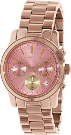 Michael Kors Watches Runway Chronograph Stainless Steel Watch (Gold/Pink) Michael Kors http