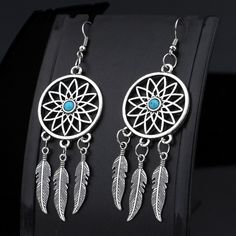 Vintage Women Handwork Corde Noeud Chaîne Long Tassel Drop Dangle Charm Boucles d/'oreilles
