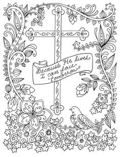 5 Digital Pages Of Crosses To Color Instant Download Digi Stamps Coloring Book Christian Church Bib