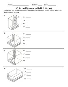 Spring math worksheets volume rectangular prism