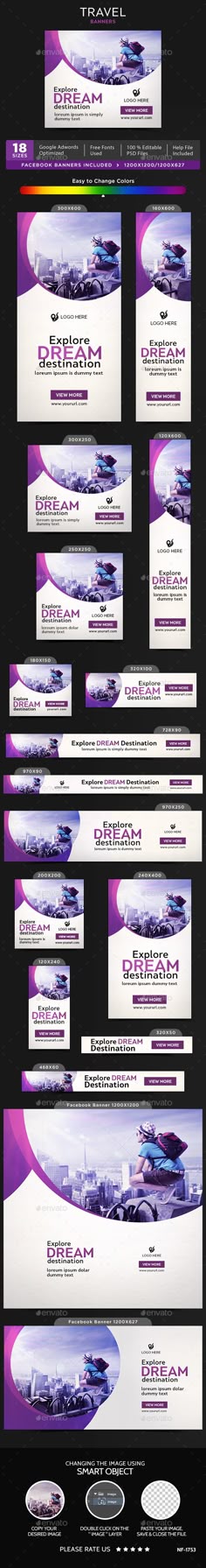 Travel Banners Banners, Banner template and Web banners - car ad template Travel Banners Banners, Banner template and Web banners - car ad template