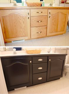 Pin By Sara Mom Endeavors On Pinterest Painted Bathroom Cabinets Makeover My First Ever Grown Up Diy Project