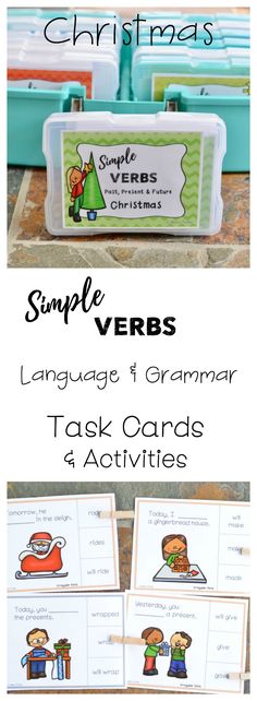 808 best activities for christmas images on pinterest learning simple verb tense christmas